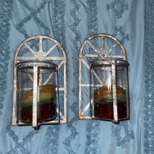 Rustic Wall Sconce Candle Holders